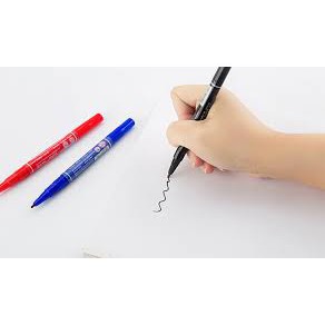 HỘP 10 CHIẾC BÚT DẠ KÍNH 2 ĐẦU NÉT NHỎ, KHÔNG BAY MỰC