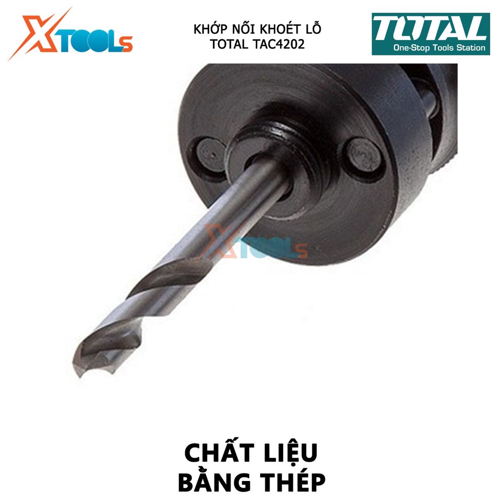 Khớp nối của khoét lỗ TOTAL TAC4202 | khớp nối cốt 7/16'' (11mm) độ dài mũi 2-15/16'' (75mm) [CHÍNH HÃNG] [XTOOLs]