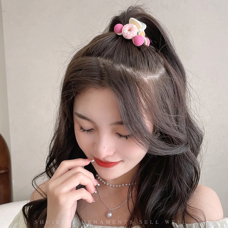 Kẹp Tóc Hình Bánh Donut Nhỏ Nhắn Dễ Thương Xinh Xắn Dành Cho Bé Gái