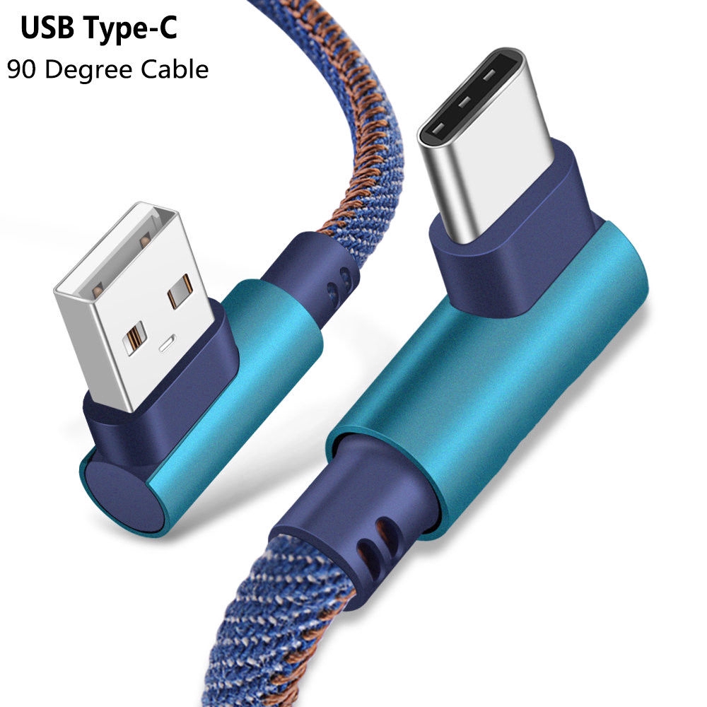 Cáp sạc nhanh Type-C MicroUSB 90 độ dài 1m cho Android Tiện Dụng