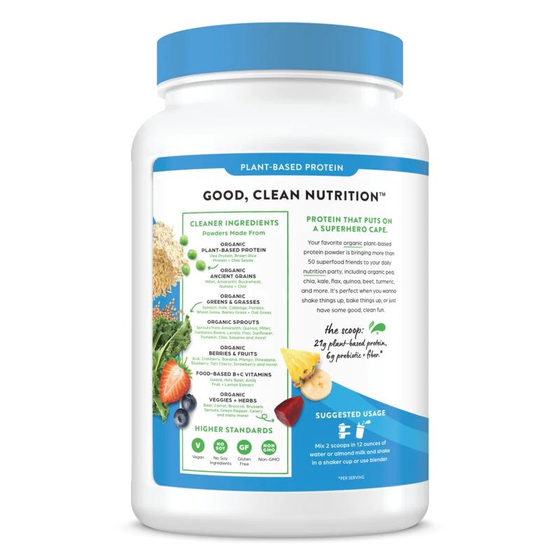PROTEIN - ORGAIN - ORGANIC PROTEIN 50 SUPERFOODS - 2.7LBS - Cung cấp protein từ 50 nguồn thực vật tốt nhất - Từ Mỹ