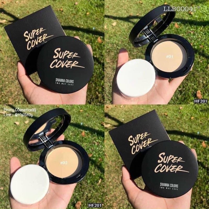 Phấn phủ nén Sivanna Color Super Cover (HF201)