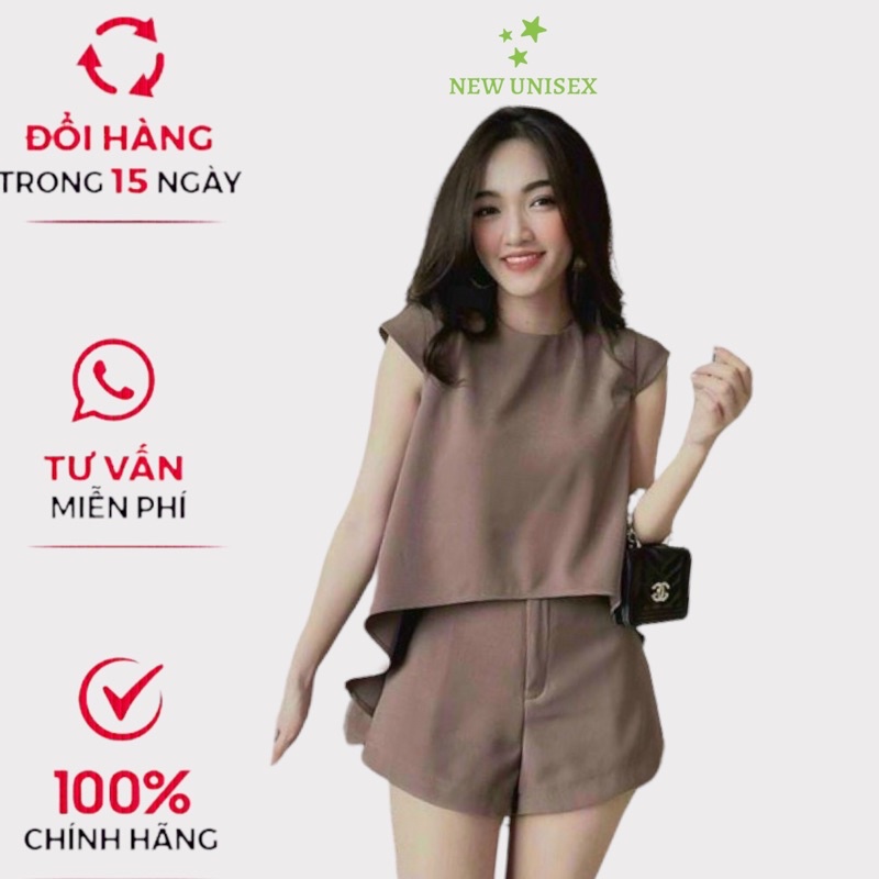 Sét Bộ Đi Chơi Áo tà Thấp Kết Hợp Quần Đùi Chất for Mặc Nhẹ Mát Đẹp Phù Hợp Đi Chơi, Mặc Nhà Siêu Xinh [NEW UNISEX]