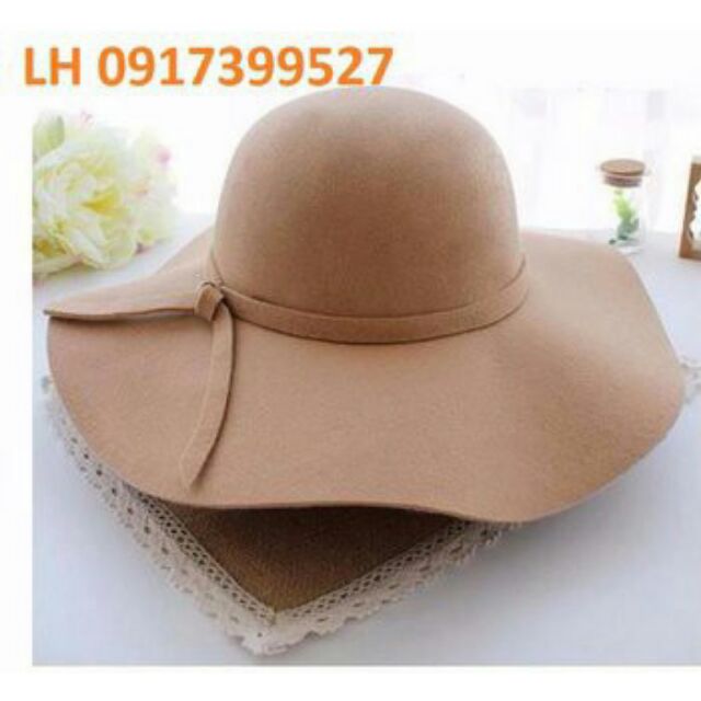 Nón rộng vành mũ rộng vành nỉ cao cấp chống nắng thời trang