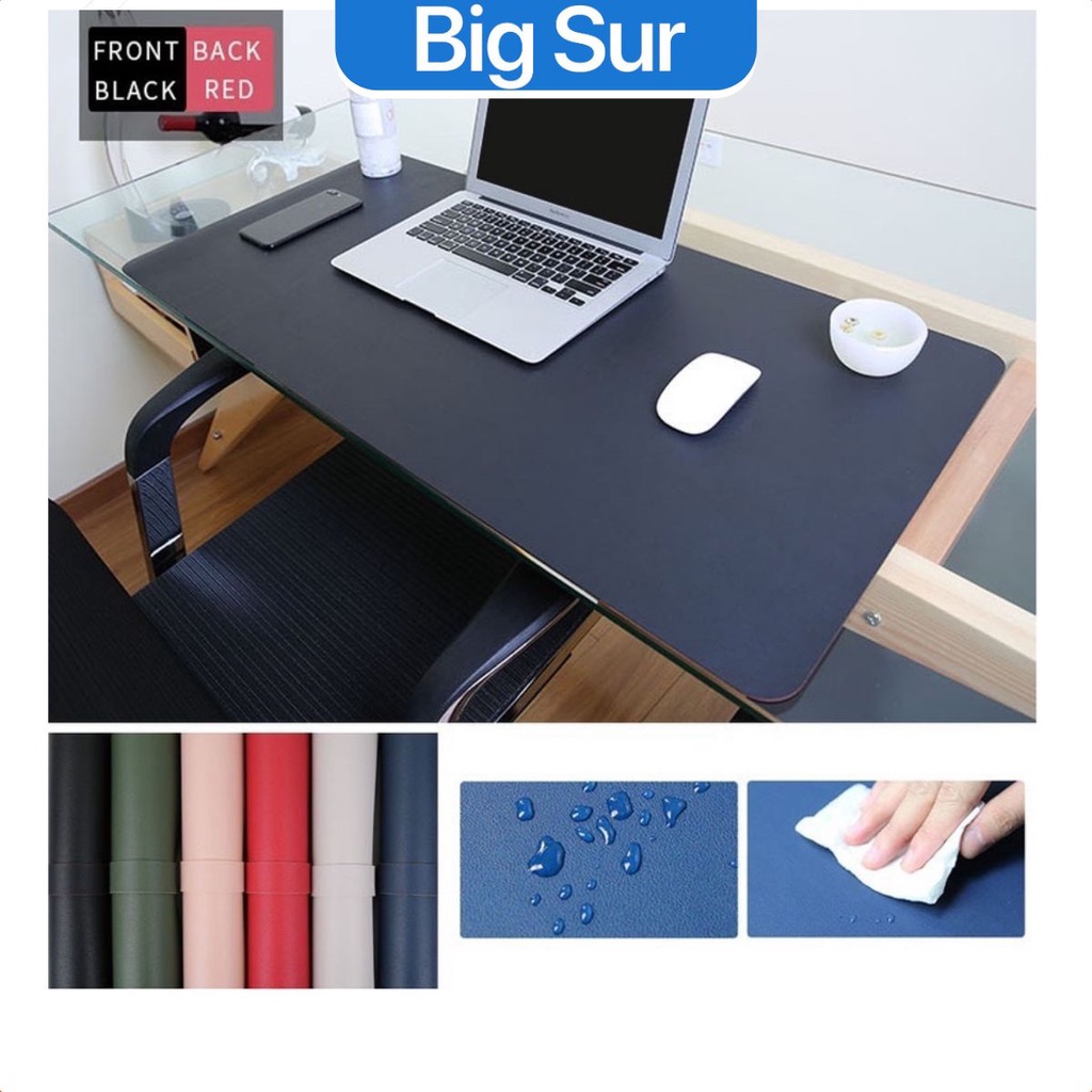 [Mẫu 2 Mặt, Khâu Viền] Miếng Lót Bàn Làm Việc DeskPad Da Cỡ Lớn Kiêm Bàn Di Chuột Máy Tính Mouse Pad