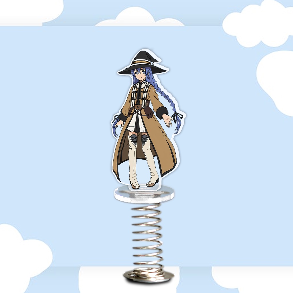 Standee mica lò xo in hình nhân vật anime Roxy-Mushoku Tensei trang trí decor bàn học gắn xe máy