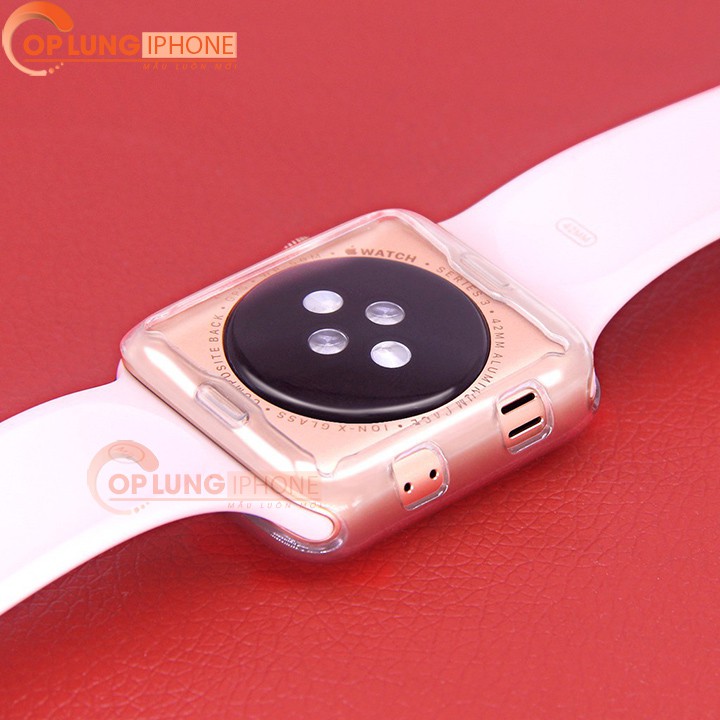 (Giá sỉ) Ốp Lưng Dẻo Silicon Trong Suốt Bảo Vệ Apple Watch - Đủ kích cỡ từ 38mm, 40mm, 42mm, 44mm