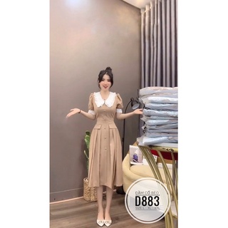 Bigsize Đầm cổ bèo D883