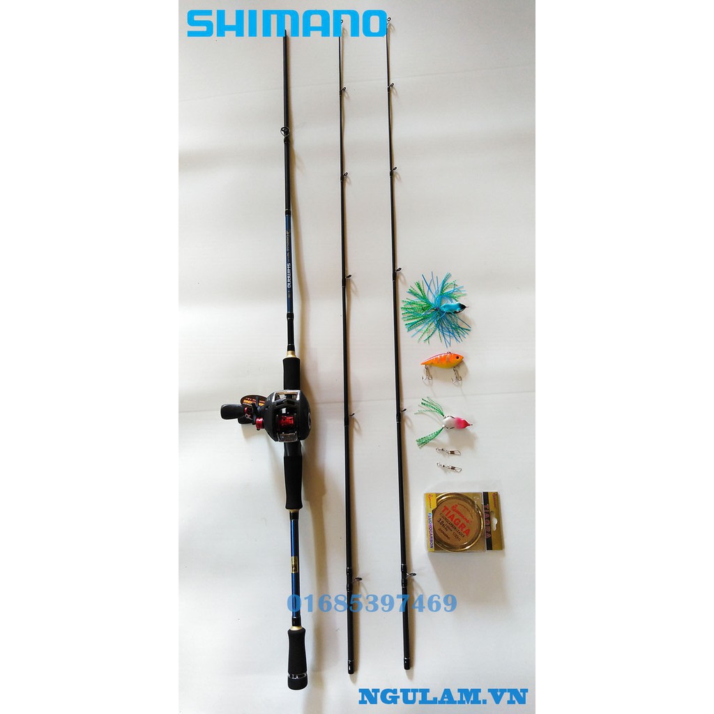 Cần câu cá ❤️FREE SHIP❤️ Bộ Cần Câu Lure Máy Ngang Shimano 1m8- 2m1- 2m4 ,đảm bảo rẻ nhất