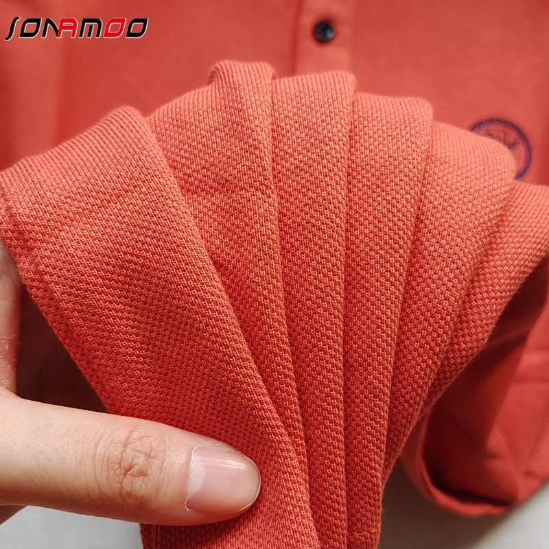 Áo polo Ngắn Tay Form Rộng Thêu Họa Tiết Dành Cho Nam