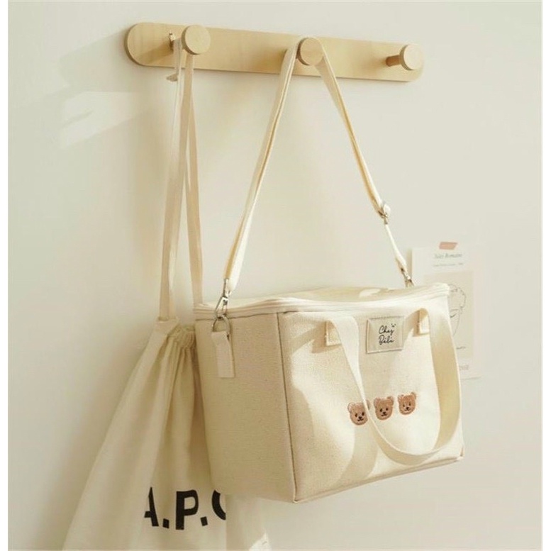 Túi bỉm sữa dạng hộp style Hàn Quốc