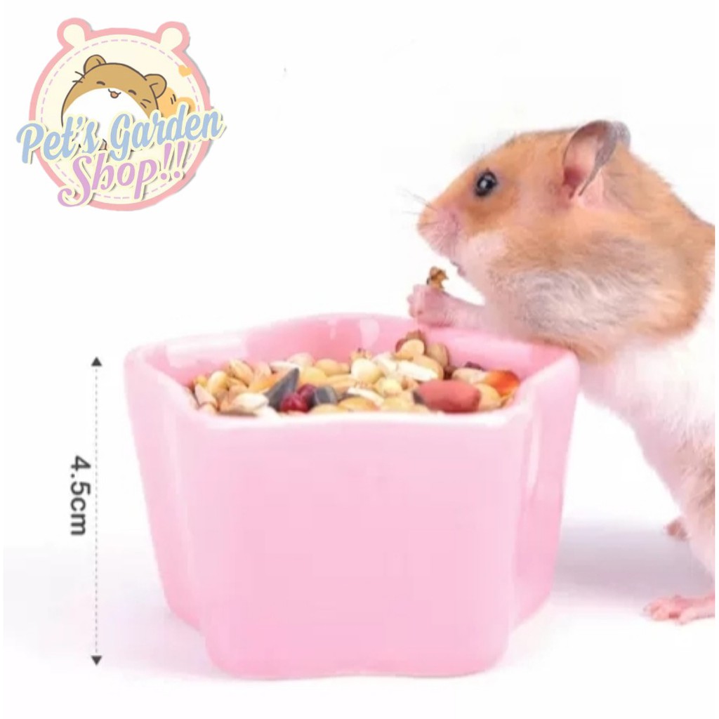 Chén ngôi sao bằng sứ cho hamster, pet nhỏ...