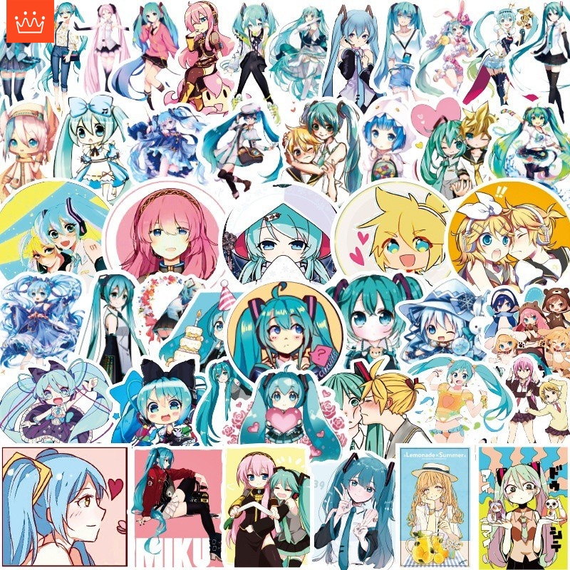 J· Bộ Hình Dán Chống Thấm Hatsune Miku, 50 tờ/bộ