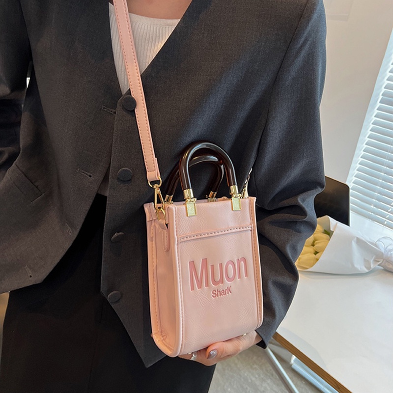 IELGY Túi Đeo Vai mini Đựng Điện Thoại In Chữ Phong Cách Hàn Quốc Cho Nữ