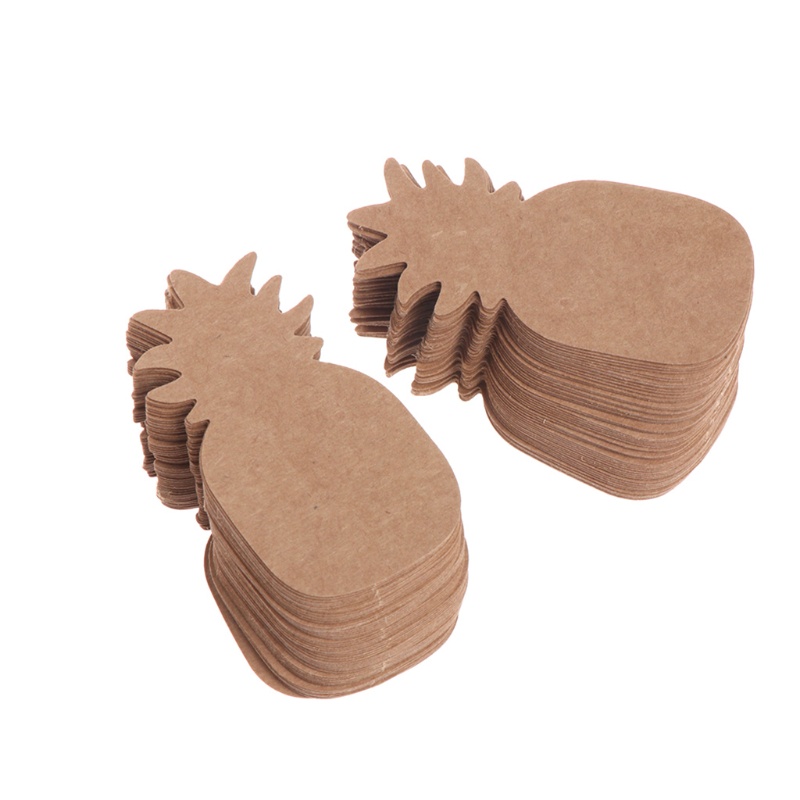 Túi 100 Thẻ Giấy Kraft Hình Cây / Mèo Dùng Trưng Bày Trang Sức