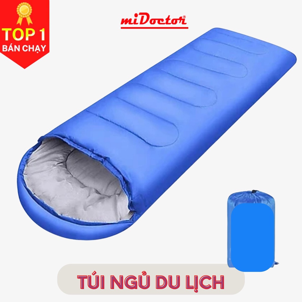 [TRẦN BÔNG] (FREE SHIP) Túi ngủ mùa đông văn phòng du lịch cao cấp có trùm đầu - Chính hãng miDoctor