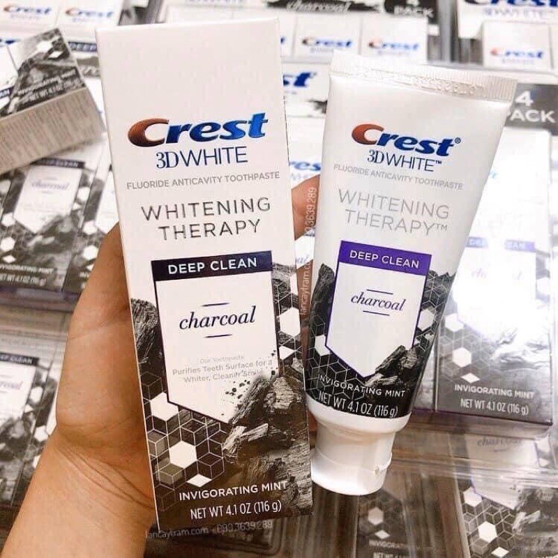 KEM ĐÁNH RĂNG CREST CHARCOAL THAN HOẠT TÍNH USA