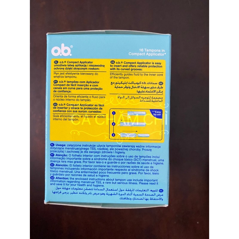 Tampon Amazon Basic Care Uk có cần đẩy- Băng vệ sinh dạng nút hàng UK