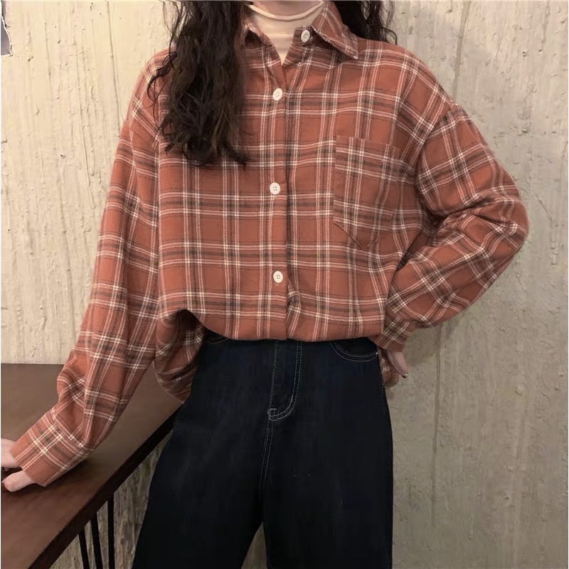ÁO SƠ MI CARO NÂU TÂY
