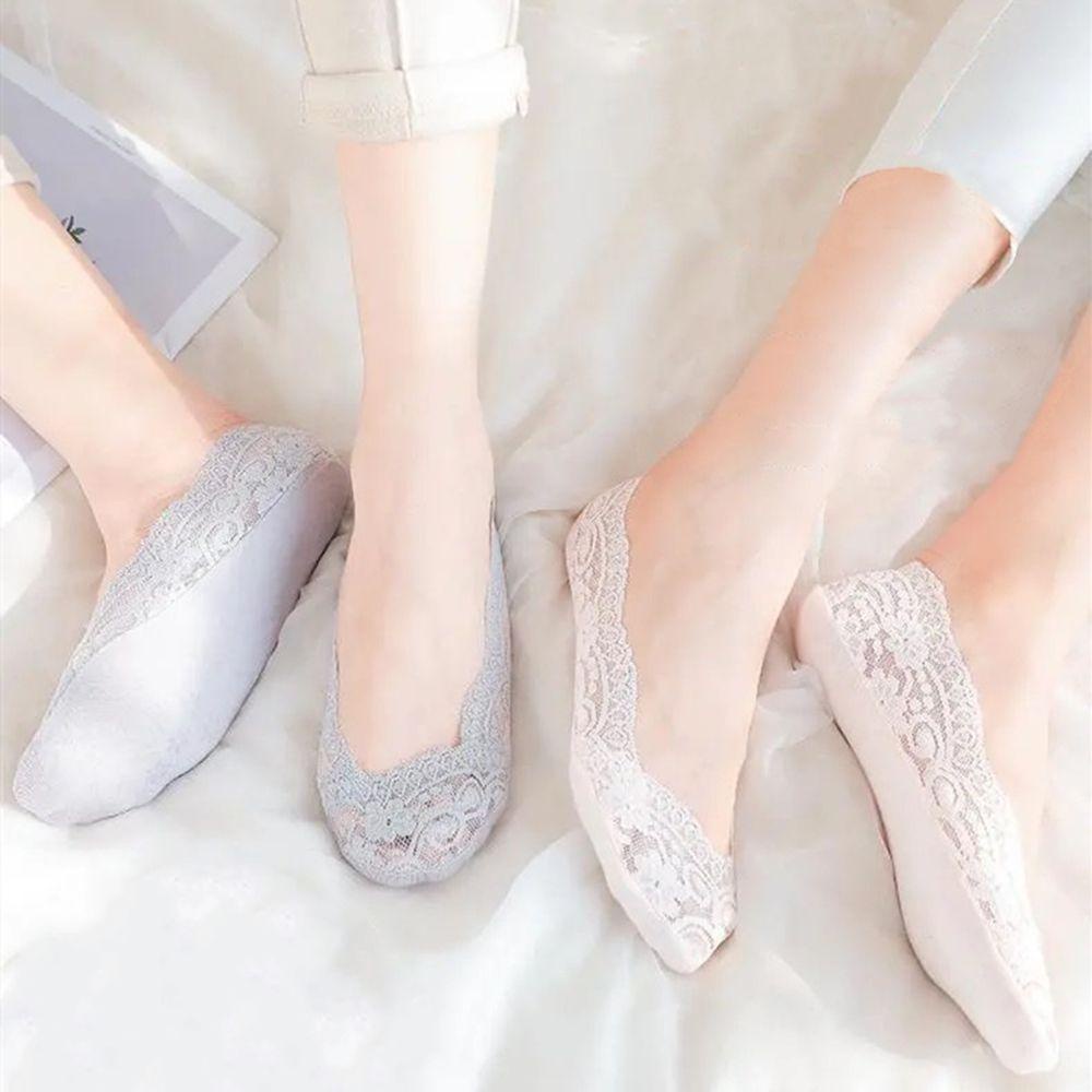 ❈Rowan❈ Vớ Ren Cổ Thấp Thoáng Khí Thời Trang