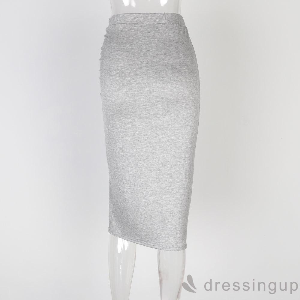 Chân Váy Dài Màu Trơn Xẻ Tà Quyến Rũ Cho Nữ