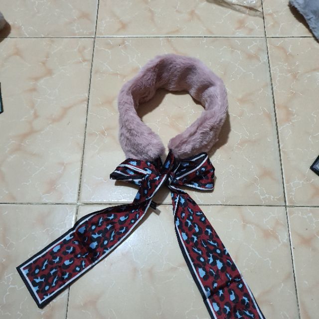 Khăn thỏ phối lụa cực ấm và sang - Sarah Beaute