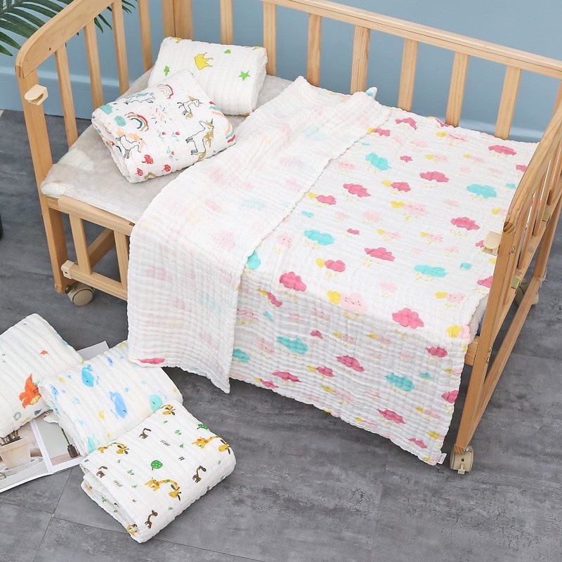 KHĂN TẮM XÔ XUẤT NHẬT 6 LỚP SIÊU MỀM CHO BÉ