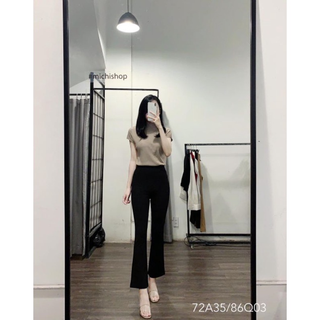 Quần loe cotton legging co giãn 4 chiều