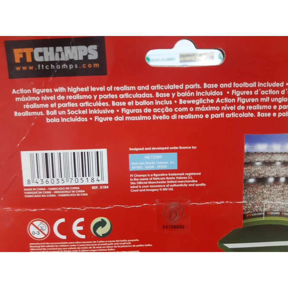 Tượng Ronaldo 7 Manchester United 2007 2008 2009 figure FT Champs box cầu thủ bóng đá