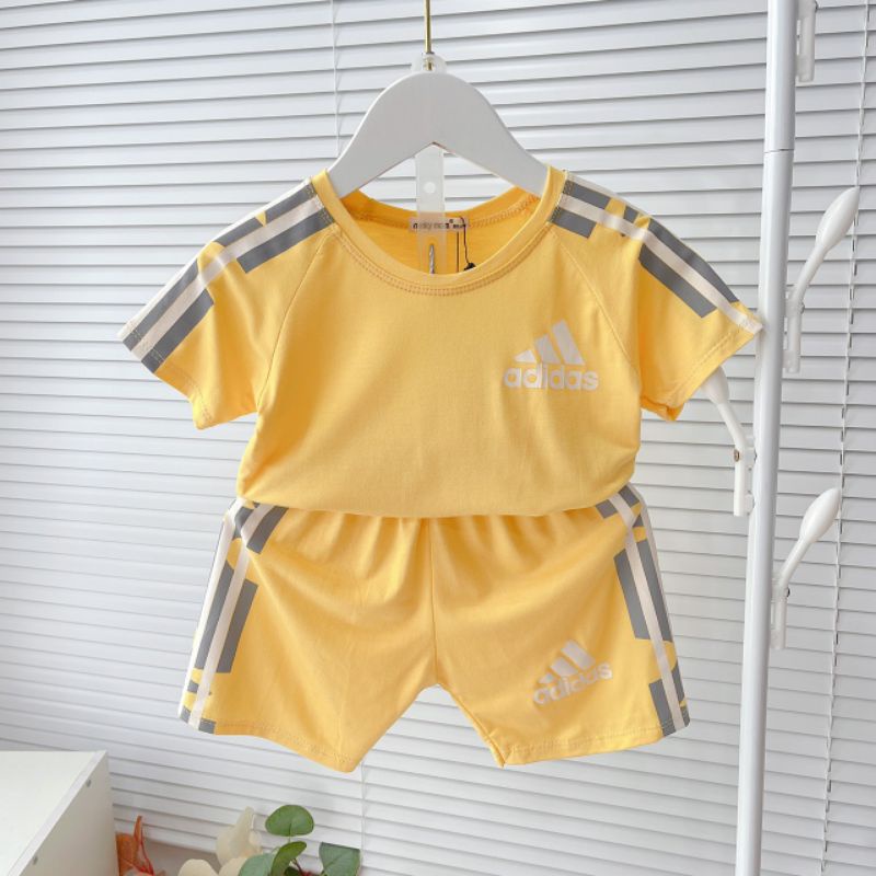MINKY MOM Bộ Adidas Cộc Tay Cho Bé