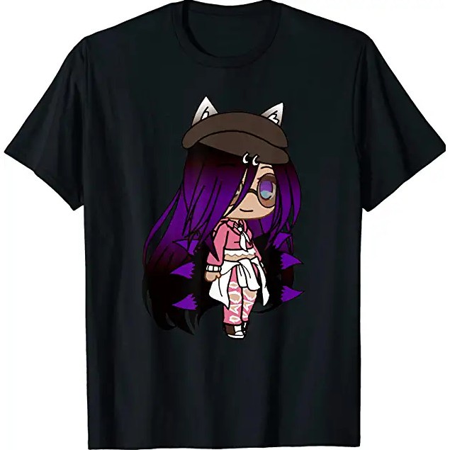 Áo thun nam phong cách anime Gacha Life, phù hợp ngày lễ tình nhân QW246VB