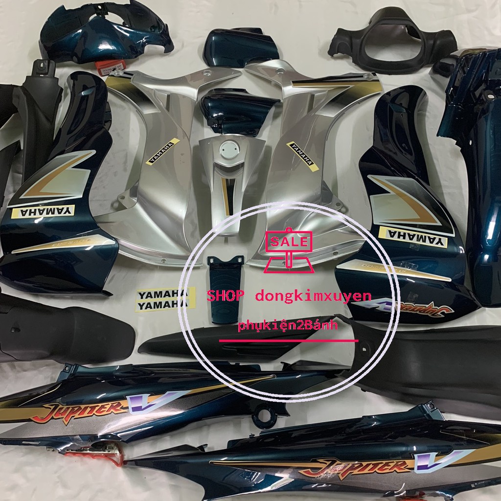 Dàn áo  xe Jupiter  V Màu Xanh Nhớt -vỏ nhựa xe jupiter v  -nhựa trắng ABS cao cấp