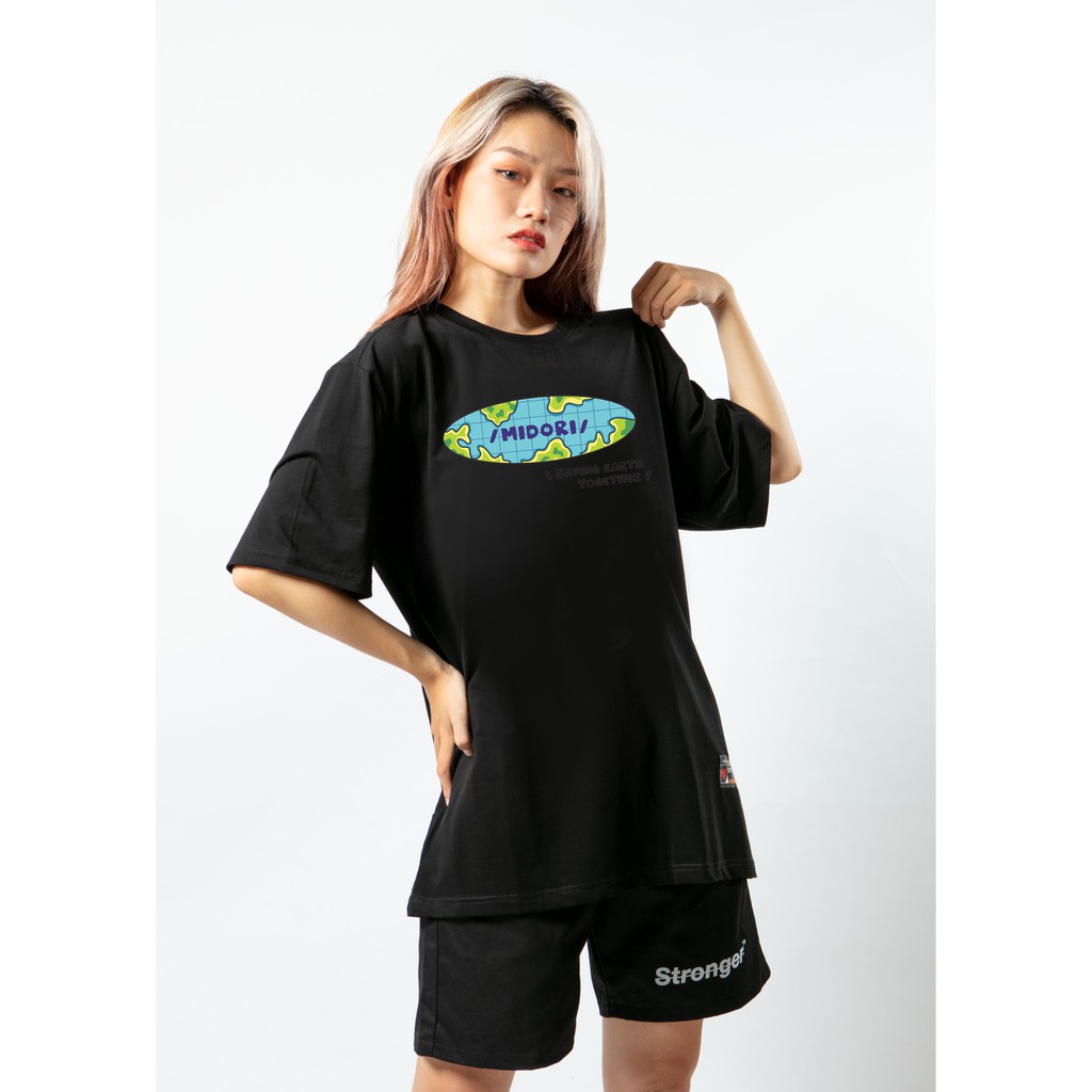 KHÔNG THA GIA Áo thun unisex form rộng tay lỡ phông Nam Nữ TRÁI ĐẤT Local Brand Chính Hãng Mi Midori