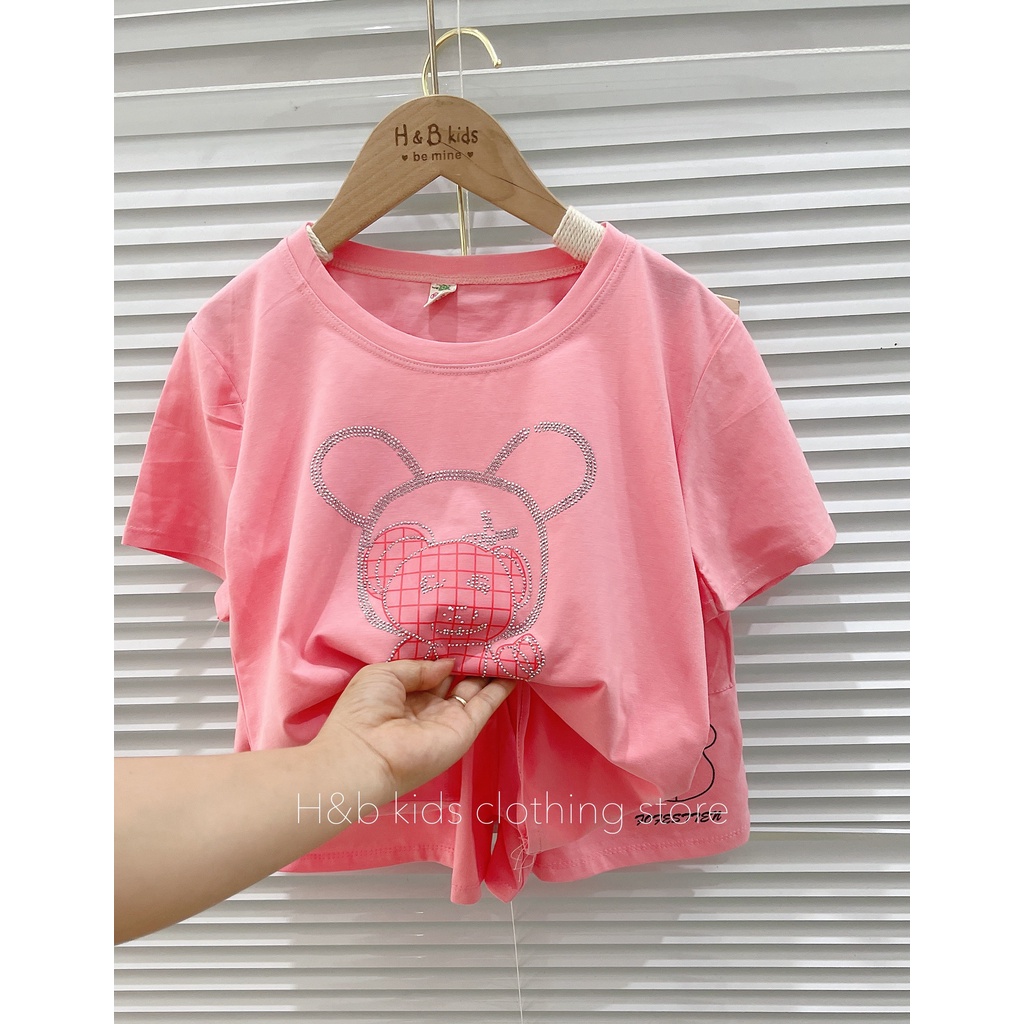 18-25kg Bộ Cộc Tay Bé Gái, Bé Trai Size Đại Chất Cotton QC Hình Gấu Form Rộng Thoải Mái, Đồ Bộ Mặc Hè Bé Đại Cồ - AN.KID