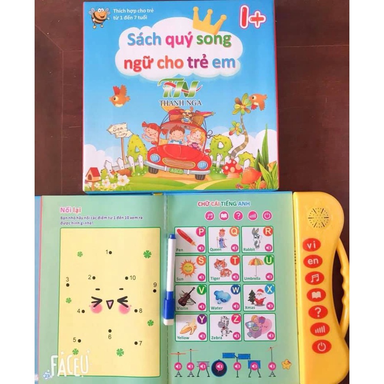 SÁCH QUÝ SONG NGỮ CHO TRẺ EM - SÁCH NÓI ĐIỆN TỬ PHÁT TRIỂN TRÍ THÔNG MINH CHO BÉ