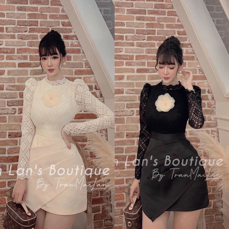 Sét bộ Áo ren + chân váy A  bigsize