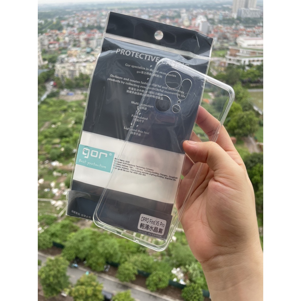 Ốp lưng dẻo Gor Oppo Find X5 , Find X5 Pro Bảo vệ camera trong suốt