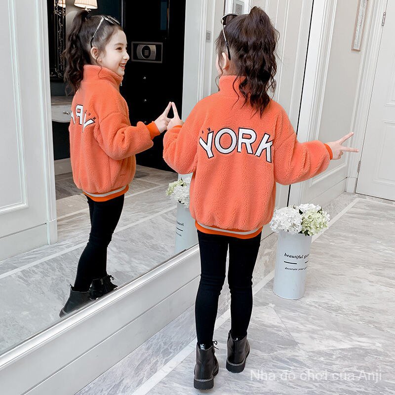 Korean thick velvet autumn winter children's jacket