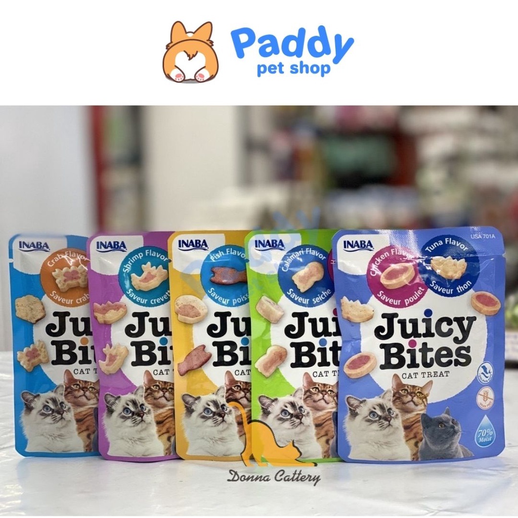 [Thùng 40 Túi] Viên Hải Sản Mềm Juicy Bites Snack Cho Mèo