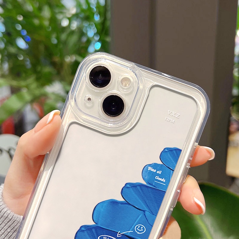 Ốp Điện Thoại Trong Suốt Hình Đám Mây Cho iphone 11 13 7 8 Plus 12 13Pro Max X XS Max 7 8 SE 2020