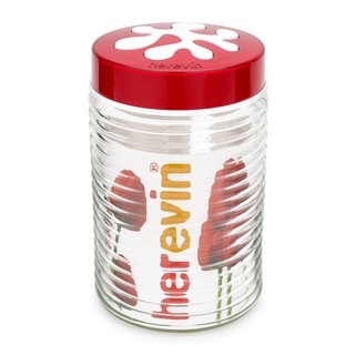 Hũ thủy tinh herevin embossed canister 1.5l 135900