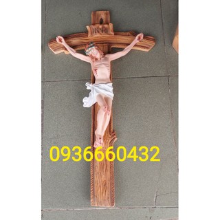 Tượng Thánh Giá Chúa chịu nạn 66cm (gần 7 tấc)chất liệu composite trang trí bàn thờ công giáo