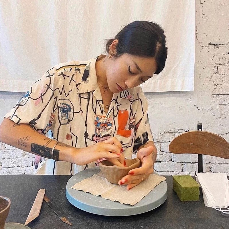 Áo Sơ Mi Tay Ngắn In Hình WACKO MARIA Graffiti Plus Size Cho Nam Nữ