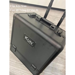 Cốp kéo trang điểm KUN nhựa cứng bọc thép loại thùng to chính hãng cao cấp đựng đồ thoải mái