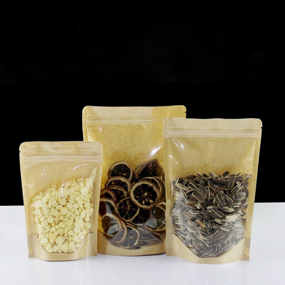 Túi Giấy Kraft Có Cửa Sổ Tự Đóng Gói Thực Phẩm / Cà Phê / Trà / Quà Tặng