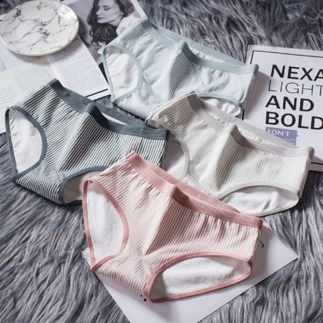 [RẺ VÔ ĐỊCH] Quần lót nữ cotton kẻ kháng khuẩn thun lạnh 🔥FREE SHIP 🔥 Quần chip dễ thương sexxy gợi cảm (6 màu) onhaco | BigBuy360 - bigbuy360.vn