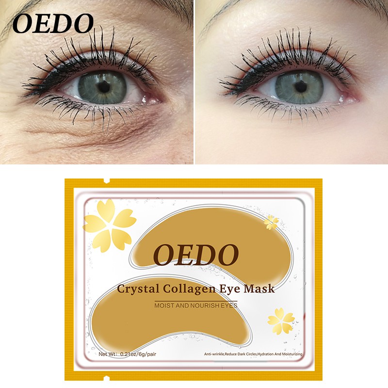 Mặt nạ mắt collagen OEDO tinh thể vàng phục hồi quầng thâm chống bọng/ làm trắng mắt 6g/ 5 miếng