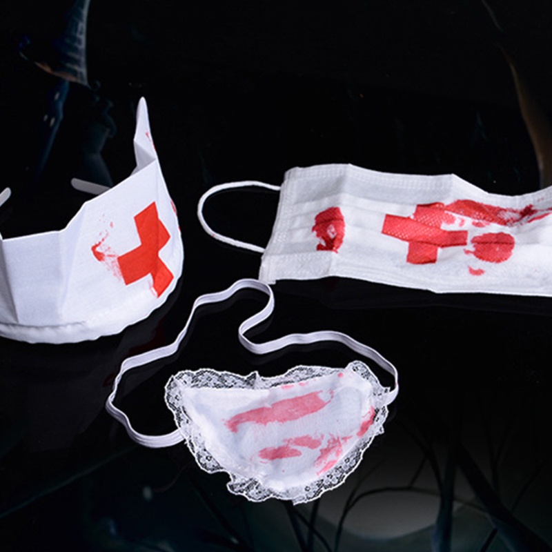 Bộ Phụ Kiện Mũ Hầu Gái Hóa Trang Halloween
