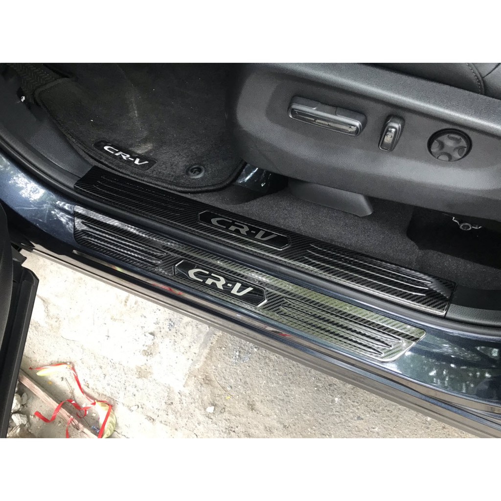 Ốp bậc cửa, bậc cốp Honda CRV 2018 - 2021 Carbon