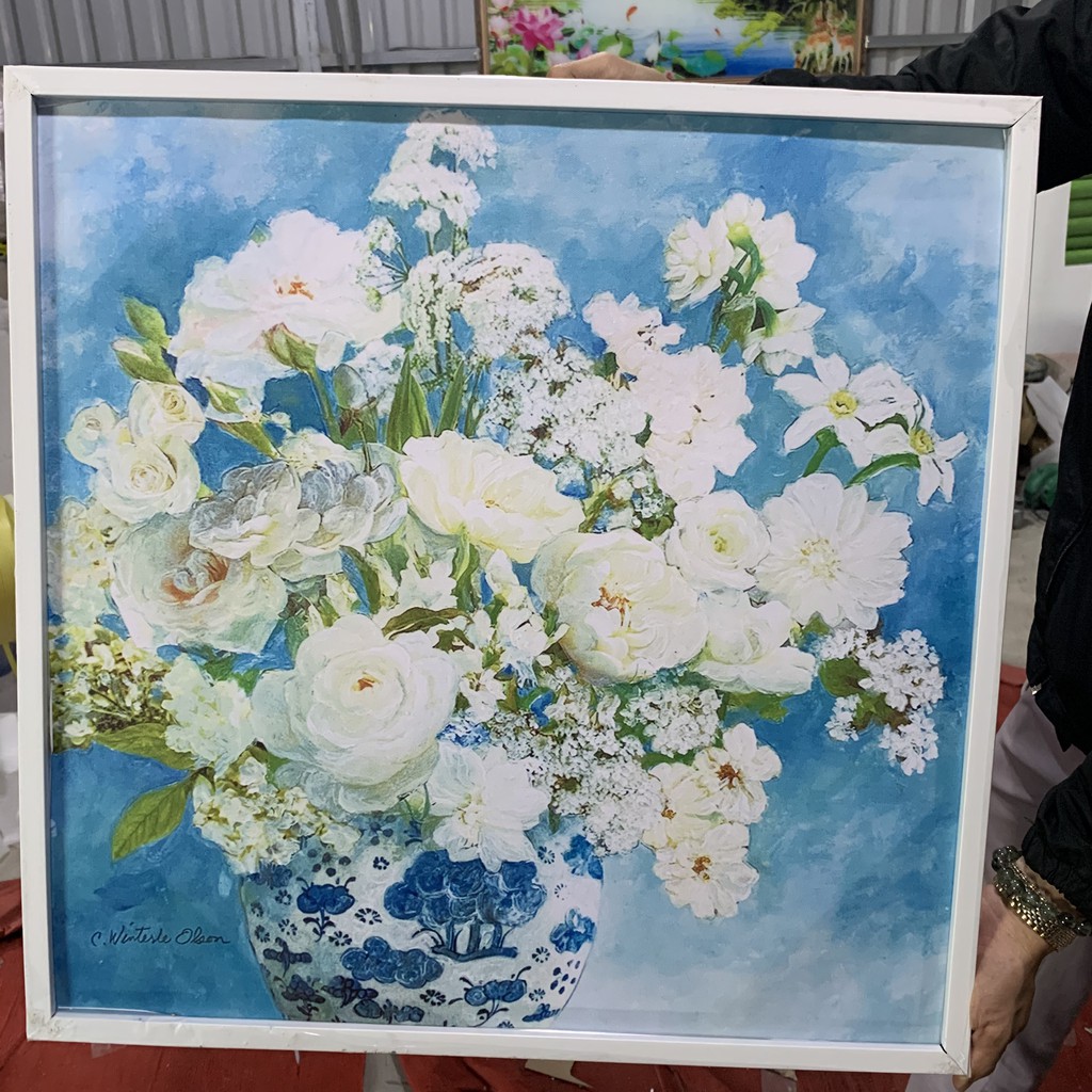 Tranh canvas hoa tĩnh vật hiện đại treo tường, trang trí phòng khách, phòng ăn | BigBuy360 - bigbuy360.vn